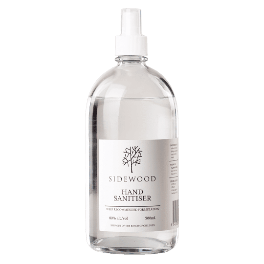 Sidewood Hand Sanitiser 500mL Glass